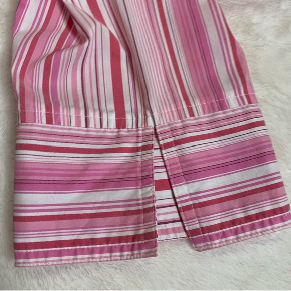 KASPER AND CO. PETITE Pink and White striped button down shirt - Picture 5 of 5